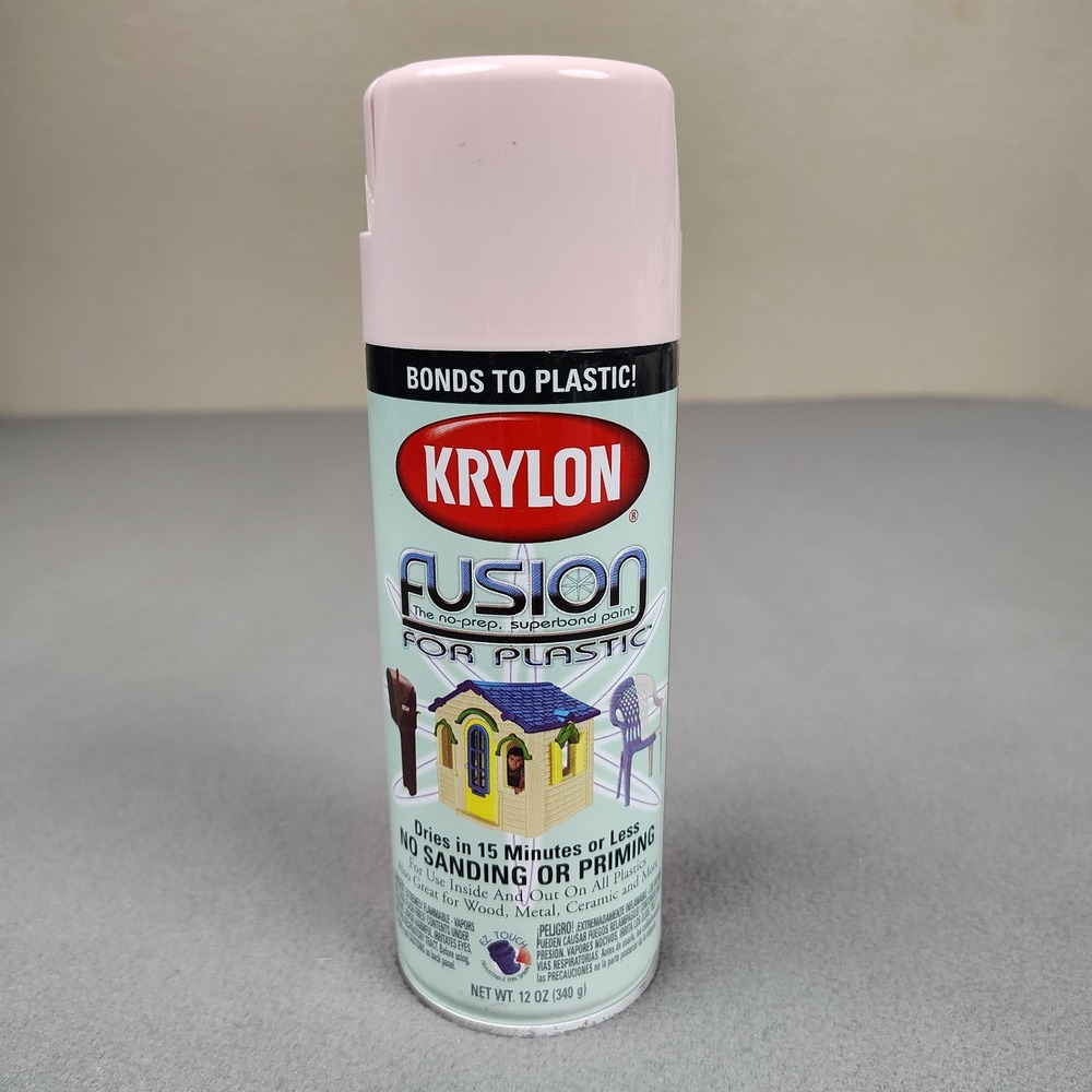 Krylon Fusion Spray Paint For Plastic "FAIRYTALE PINK" Indoor Outdoor Superbond